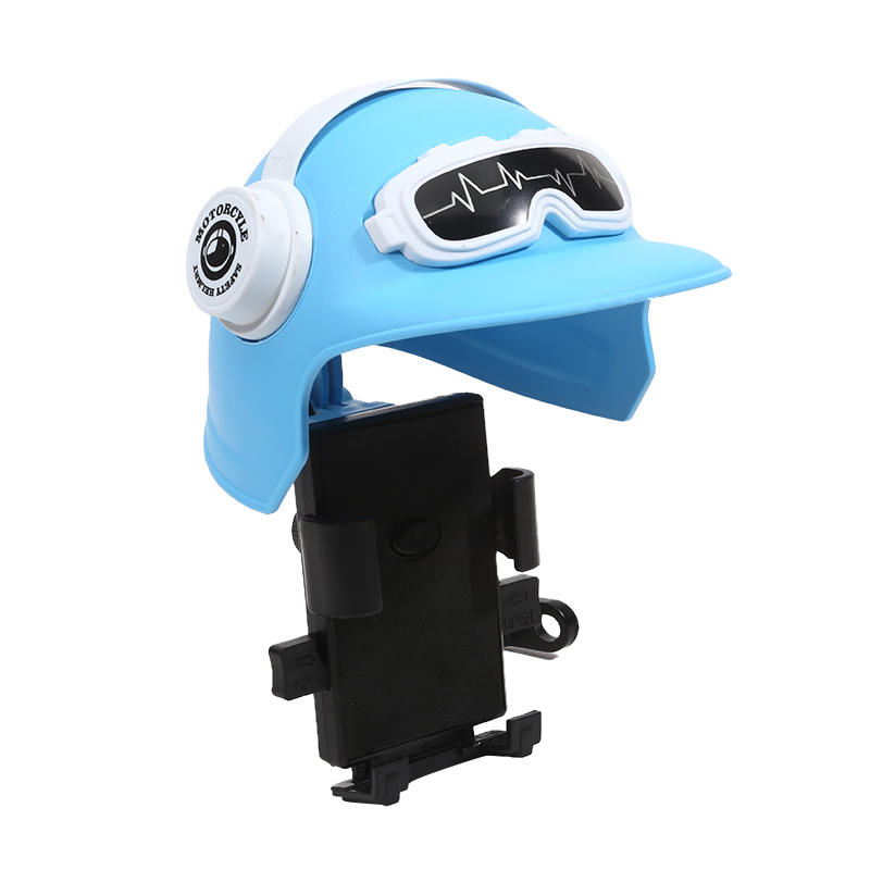 Universal Phone Holder Motorcycle Mobile Phone Holder Cute Small Helmet Shape Phone Stand Motorcycle Handle Gravity Mount