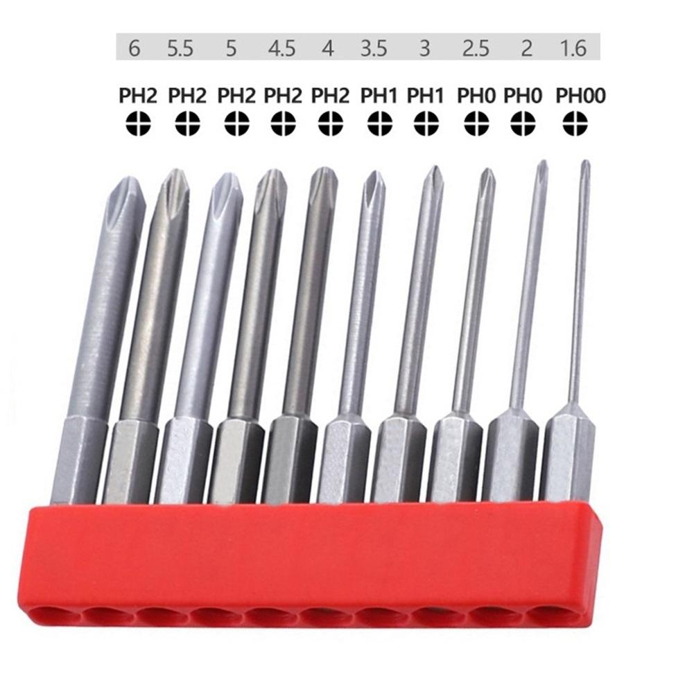 Brand New None Screwdriver Bits Screwdriver Bit Electric Hex Magnetic PH0 PH00 PH1 Screwdriver Bits 10PCS 6.35mm