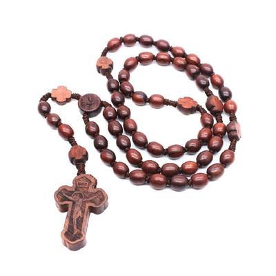 Katholieke Rozenkrans Ketting Kruis Religieuze Sieraden Souvenir Cadeau voor Unisex Mannen