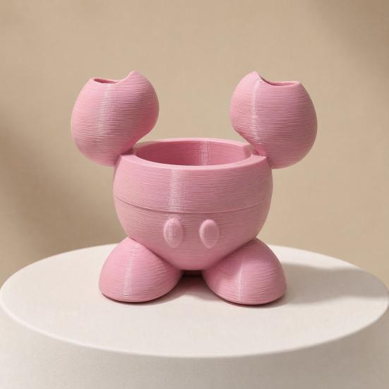 Toothbrush Holder, 3D Printed Durable PLA Storage Rack, Partitioned Storage Design, Cartoon Shape Compact Bathroom Organizer