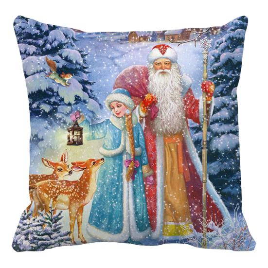 

Рождественская наволочка, удобная декоративная, трудно выцветающая, полезная рождественская тема, наволочка с узором, фестиваль для повседневной жизни C