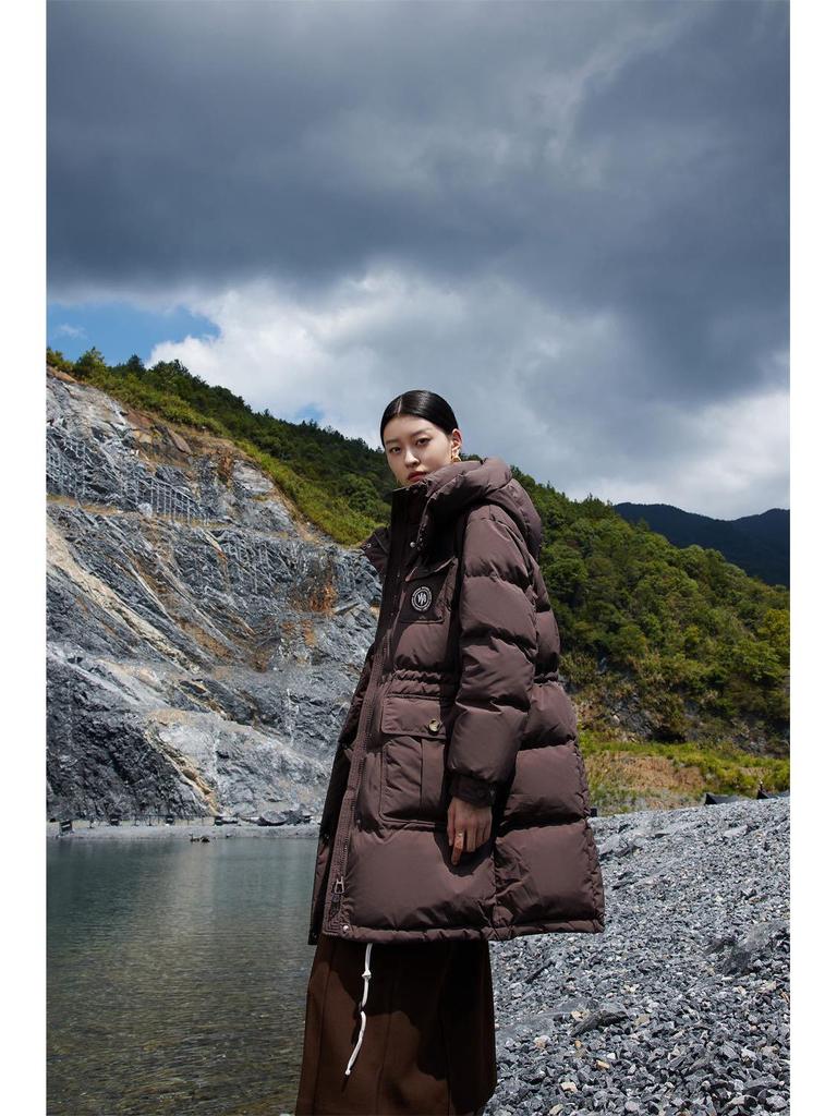 Women's 2025 Winter Luxury Long Down Jacket: Thick, Warm, Hooded Outerwear