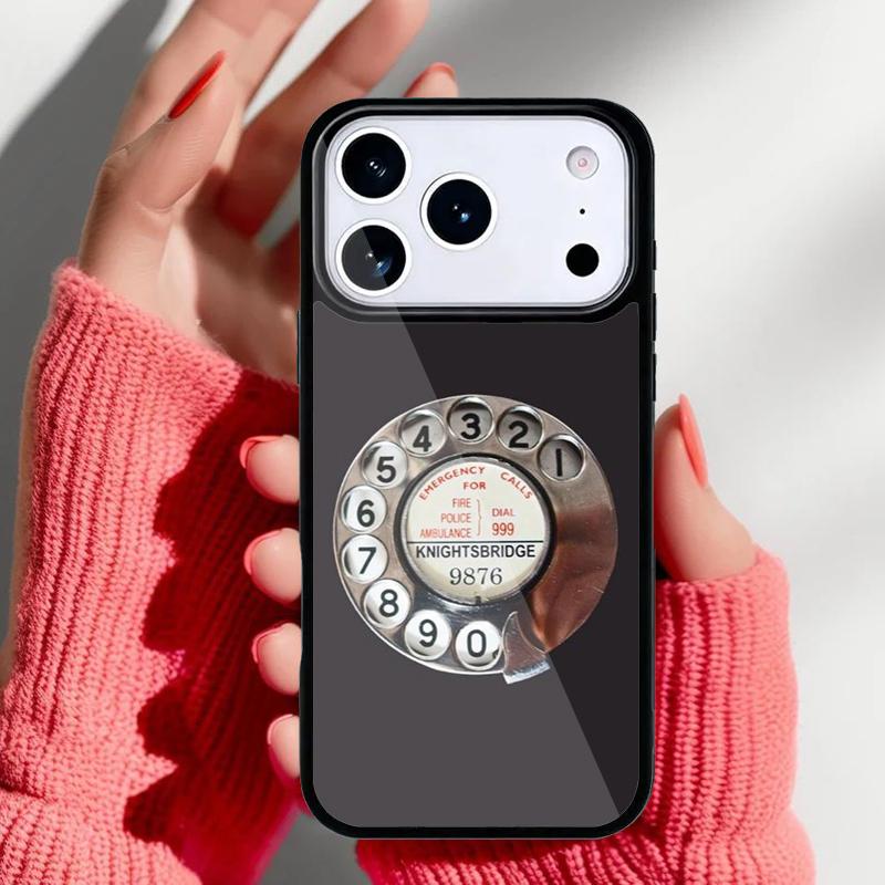 

Retro rotary dial telephone Phone Case for iPhone 17 Air 16e 15 14 13 Pro Max Back Cover for 12 11 Pro Coque iPhone 14 Plus