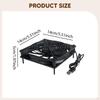 USB Computer Fan 1500RPM Electronic Cooling Quiet for Cabinet Case Greenhouse