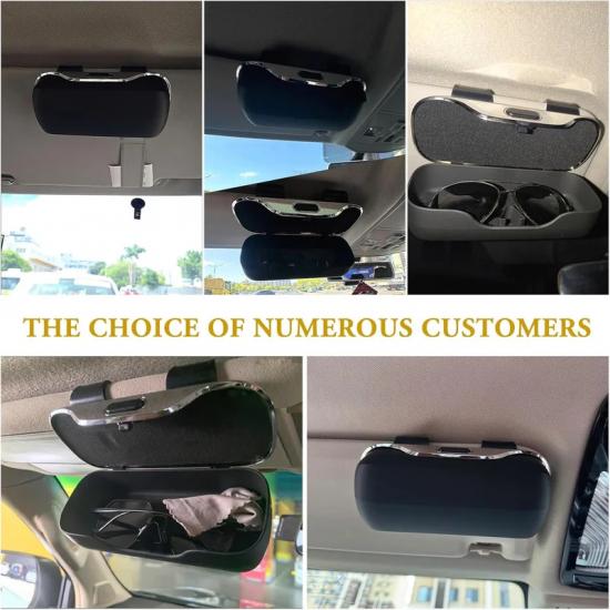 Car Glasses Box Portable Car Sunglasses Holder In The Car Driving Glasses Holder Eyeglass Case Sun Visor Car Lenses Holder
