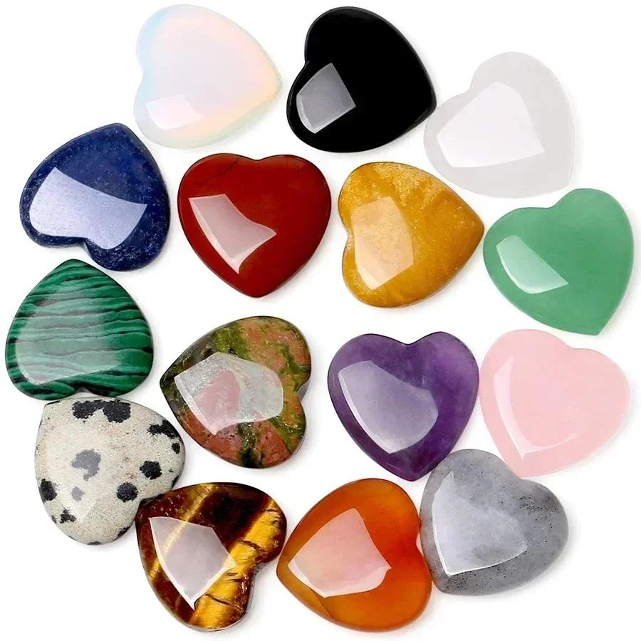 10/20/30 PEZZI Forma di Cuore AMORE 20MM Cristallo Naturale Ametista Agata Minerale Irregolare Pietra Curativa Ghiaia Campione Decorazione per la Casa