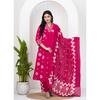 Women Designer Cotton Kurta Pant Dupatta Set Indian Party Wear Top Tunic Kurti SC-2219a