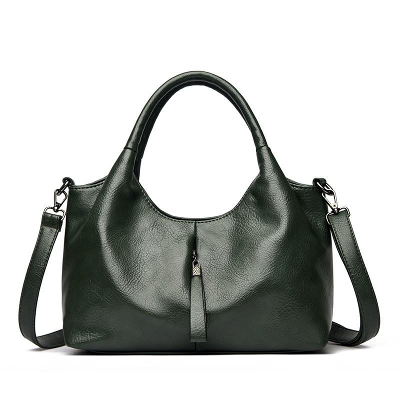 Cross Border Handbag, Women's New Style, Mom's Soft Leather Shoulder Bag, Commuting High-end Feeling, Large Capacity, Versatile