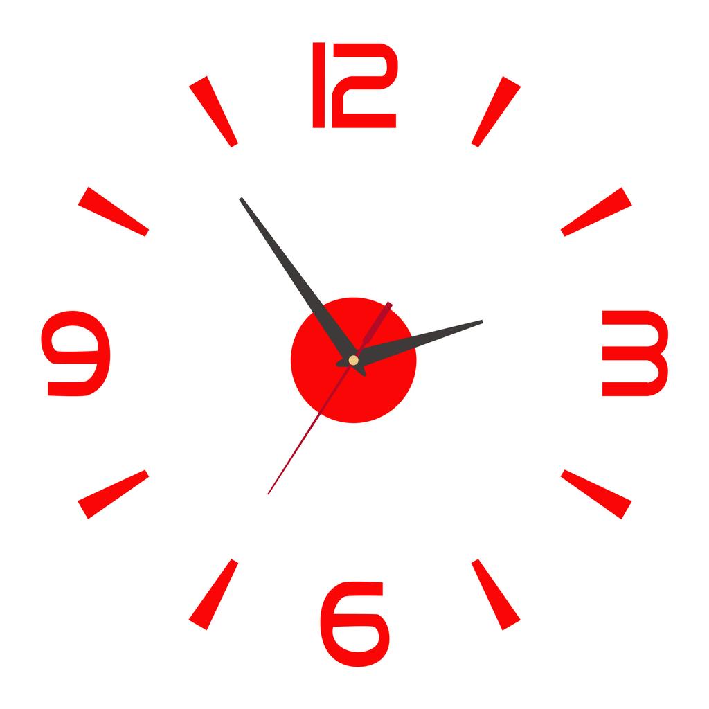 Kreative und einfache DIY-Wanduhr, Lochfreie Wandaufkleber-Uhr, Stille Acryl-Dekorative Wanduhr