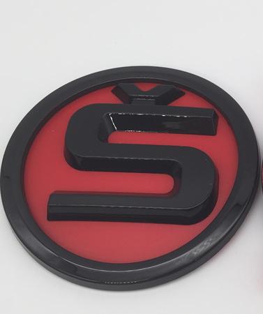 1 sztuka dla SKODA S 90mm 80mm Samochodowa Przednia Kratka Osłona Silnika Emblemat Tylny Błotnik Bagażnik Naklejka Odznaka Akcesoria Stylingowe