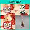 New Year Plush Lion Figurine With Embroidered Features For Chinese Festival Decor