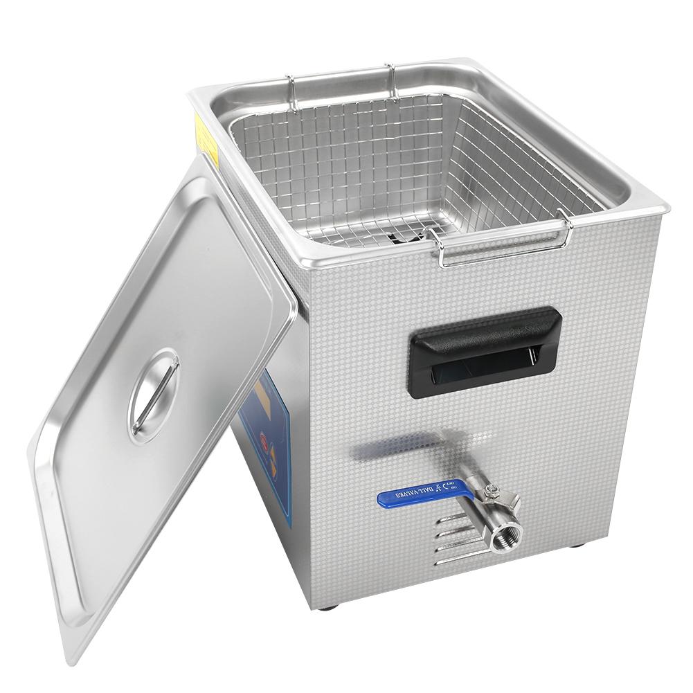 15L Stainless Steel Ultrasonic Cleaner with Digital LED Timer Heater for Jewelry Glasses Metal PartsEU 200 240V