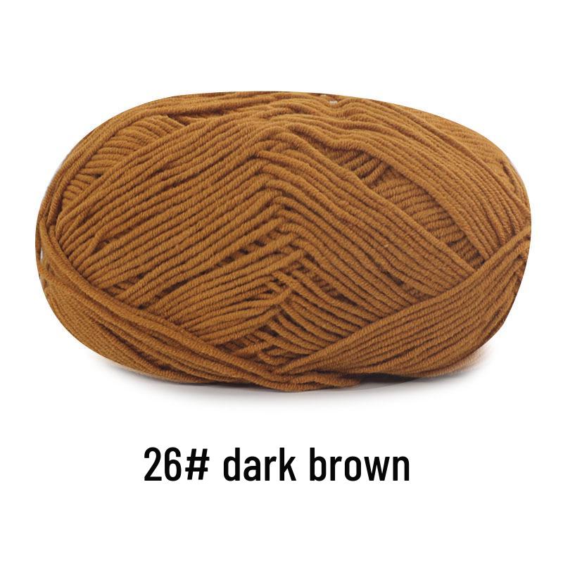 Su He 4-Strand Combed Cotton Yarn for Handmade Knitting: DIY Milk Cotton for Dolls, Cushions, and Blankets.