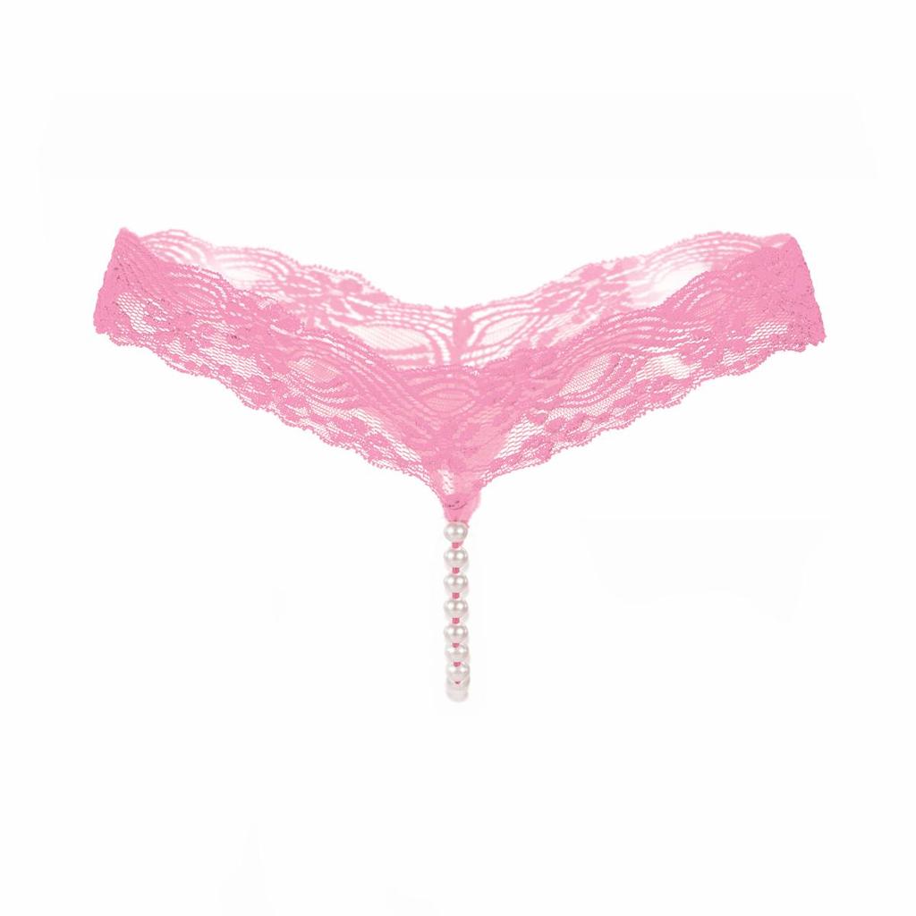 Sexy Pearl Massage G-Strings Women Thong Thin Strap Panties T Pants Low Waist Beaded Briefs