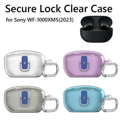 Silicone Protective Case For SONY WF-1000XM5 (2026) Earphone PC Hard Shell Protective Cover With Carabiner For SONY WF1000XM5
