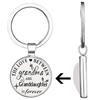 Glass Alloy Keychain with 'Love Between Grandmother and Granddaughter Is Eternal'