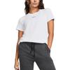 Under Armour Letter Logo Print Round Neck Pullover Short Sleeve T-Shirt Women T-Shirts White 1383648-100