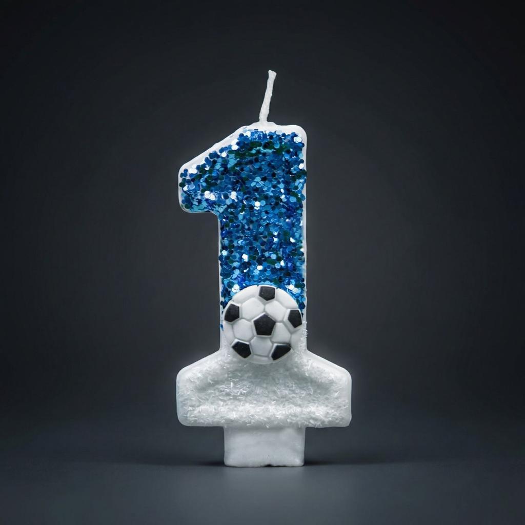 Creative Football Digital Birthday Candles