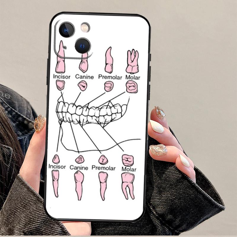 Dentist Dental Tooth Nurse Phone Case For iPhone 17 Pro Max 14 13 12 11 15 16 Pro Max mini 16 Plus 16e 17 Air Cover