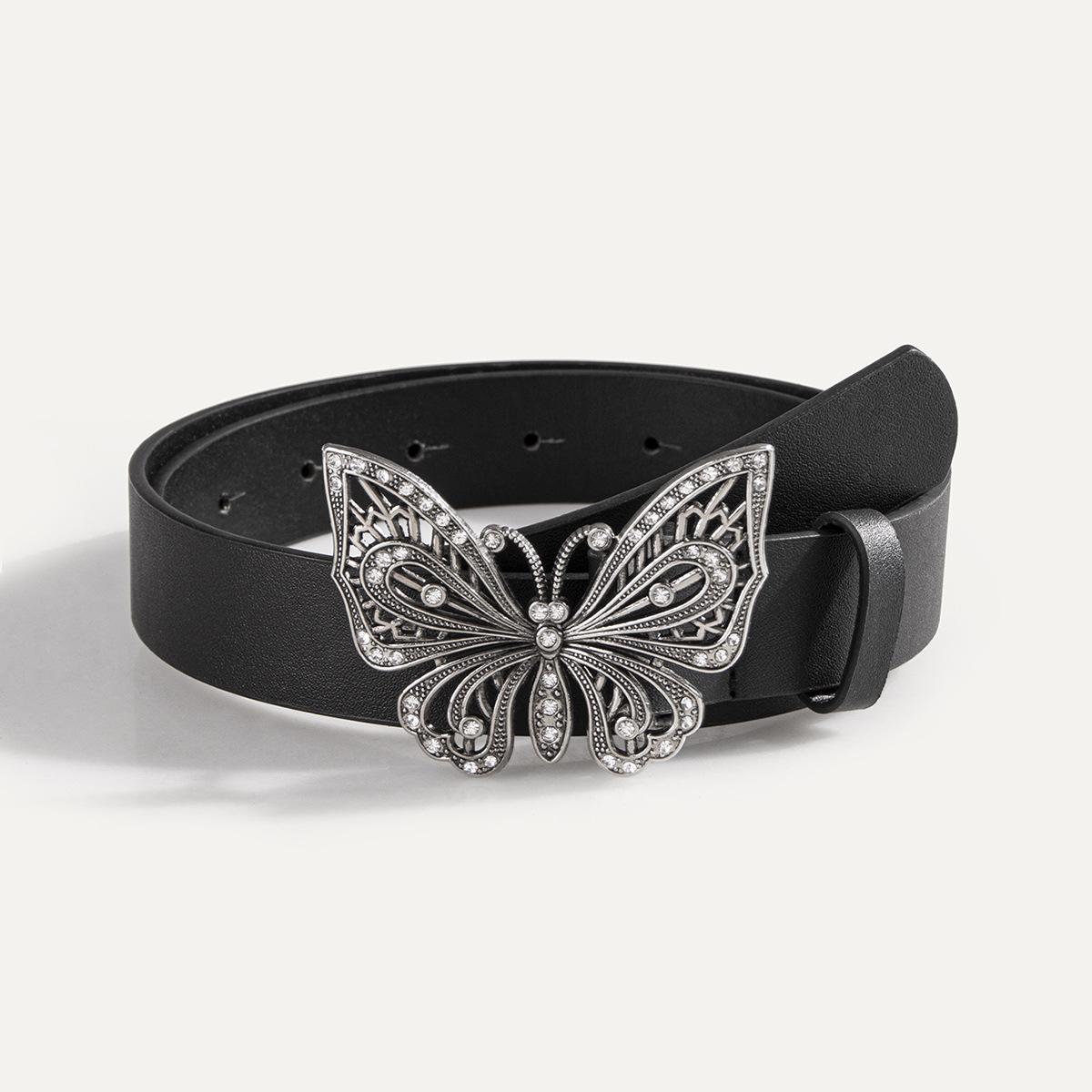Writing A Notebook Women's A New Versatile Korean Dress With A Retro Butterfly End Waist And A Diamond-Encrusted Belt For 100Cm