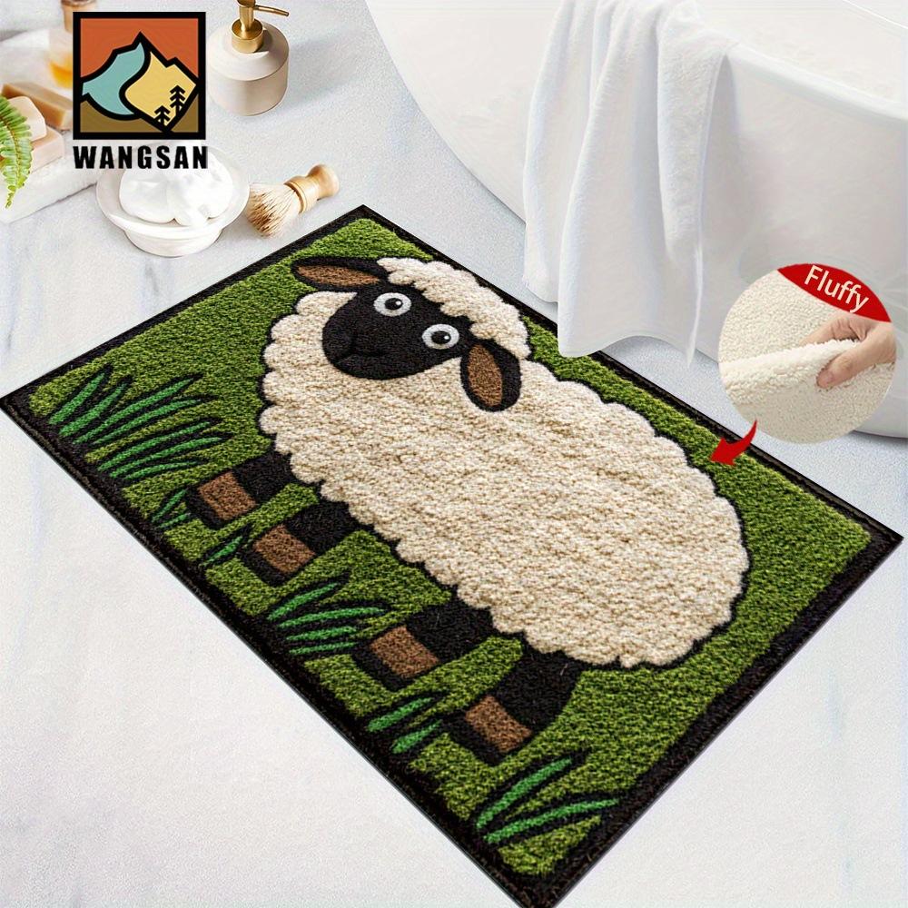 Cute Cartoon Animal Imitation Cashmere Thickened Bathroom Floor Mat Cute Soft Skin-friendly Floor Mat Entrance Door Mat