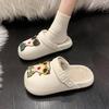 Waterproof Cute Plush Slippers Winter Women's 2025 New Cotton Slippers Flow Winter Home
