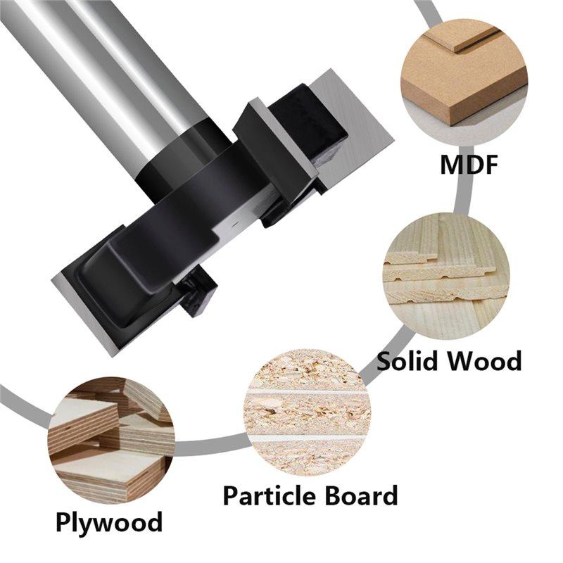 A25F-CNC Spoilboard Surfacing Router Bits, 1/2 Inch Shank, 12.7Mm Diameter, Altin Coated