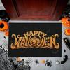 Festival Themed Door Mat With Halloween Pumpkin Skull Ghost Spider Patterns Soft Decorative Entryway Rug For Holiday Decor