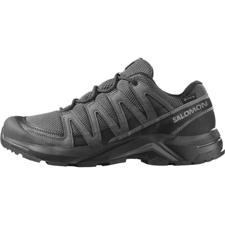 Salomon X-Adventure Leather Fashionable Versatile Comfortable Low-Top Hiking Shoes Men Hiking Shoes Black Gray 478092