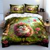 Fluffy Flower Spirit Smiling Stroll Printed Duvet Cover Set1 Duvet Cover+2 Pillowcasemulti Size Bedroom Bedding Decor