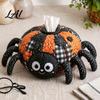 Handicraft Enthusiasts Patchwork Tissue Box DIY Sewing Kit Halloween Theme Fabric Craft Spooky Ornament Making Set Quilted Cover for Home