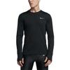 Nike Solid Color Crew Neck Sports Long Sleeve T-Shirt Men Tops Black 833594-010