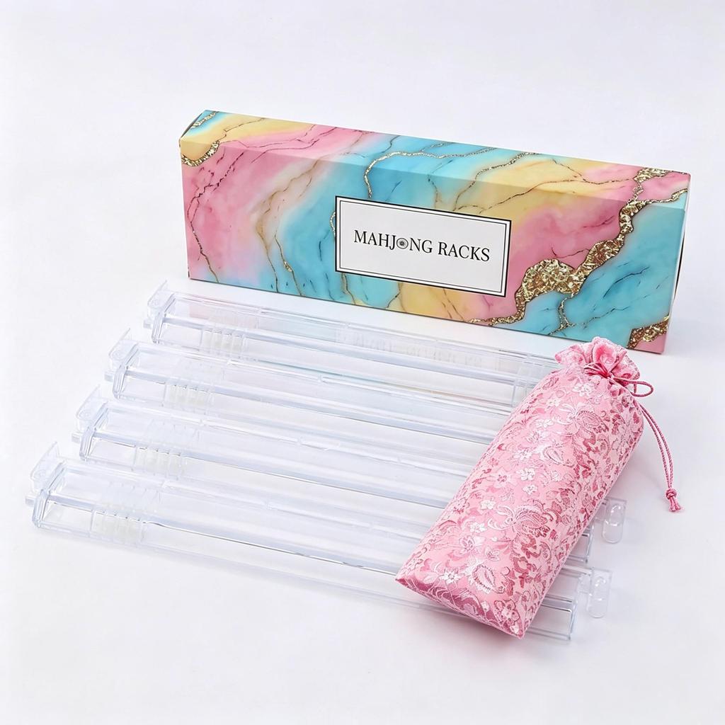 American Multi-Color Non-Slip Mahjong Rack and Tile Pusher