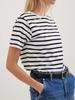 Summer Short Sleeve Striped T-Shirts Women Knitted Basic Casual Tops Female Cozy Loose Cotton Tee 2023 Harajuku Shirt