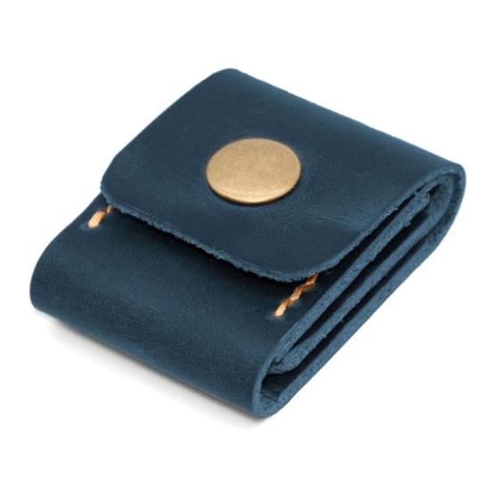 

Yousheng Guitar Pick Case 3 Slots Pick Holder Bag Faux Leather Guitar Pick Storage Pouch with Snap Closure for Guitar Lovers синій