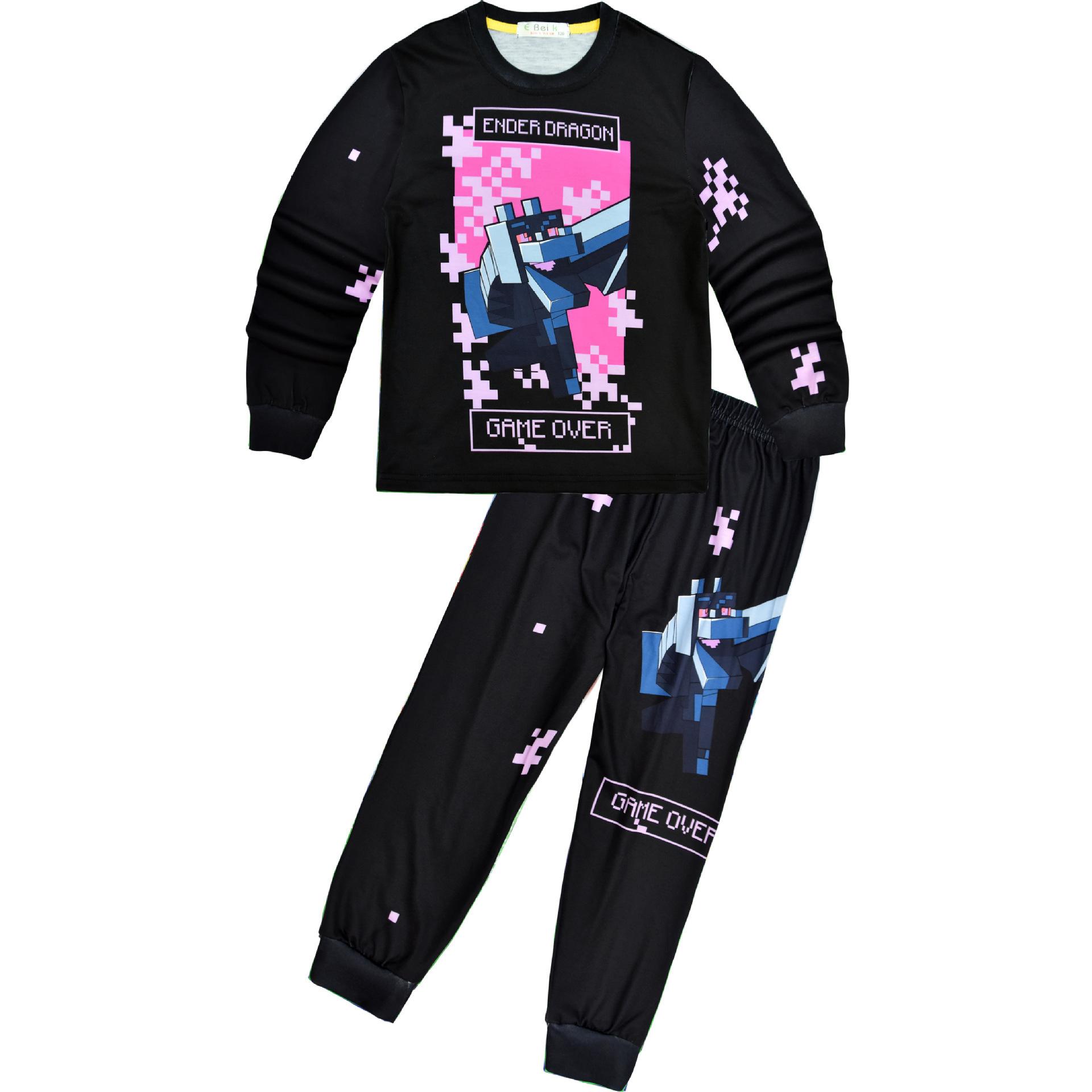 

Animated Cartoon Digital Printing, Middle-Aged And Older Children S Loungewear Set, Long-Sleeved Two-Piece Set, Sleeping 7849 110