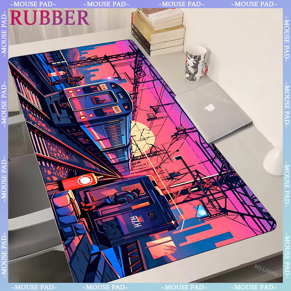 Train Cartoon Extra Large Game Mouse Pads Gaming Computer Pad for PC XXL Carpet Surface Keyboard Lock Edge Desk Mat X MM