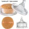 Large Nian Gao Fluff Setting Powder Cushion - Cotton Candy Flocked Powder Puff