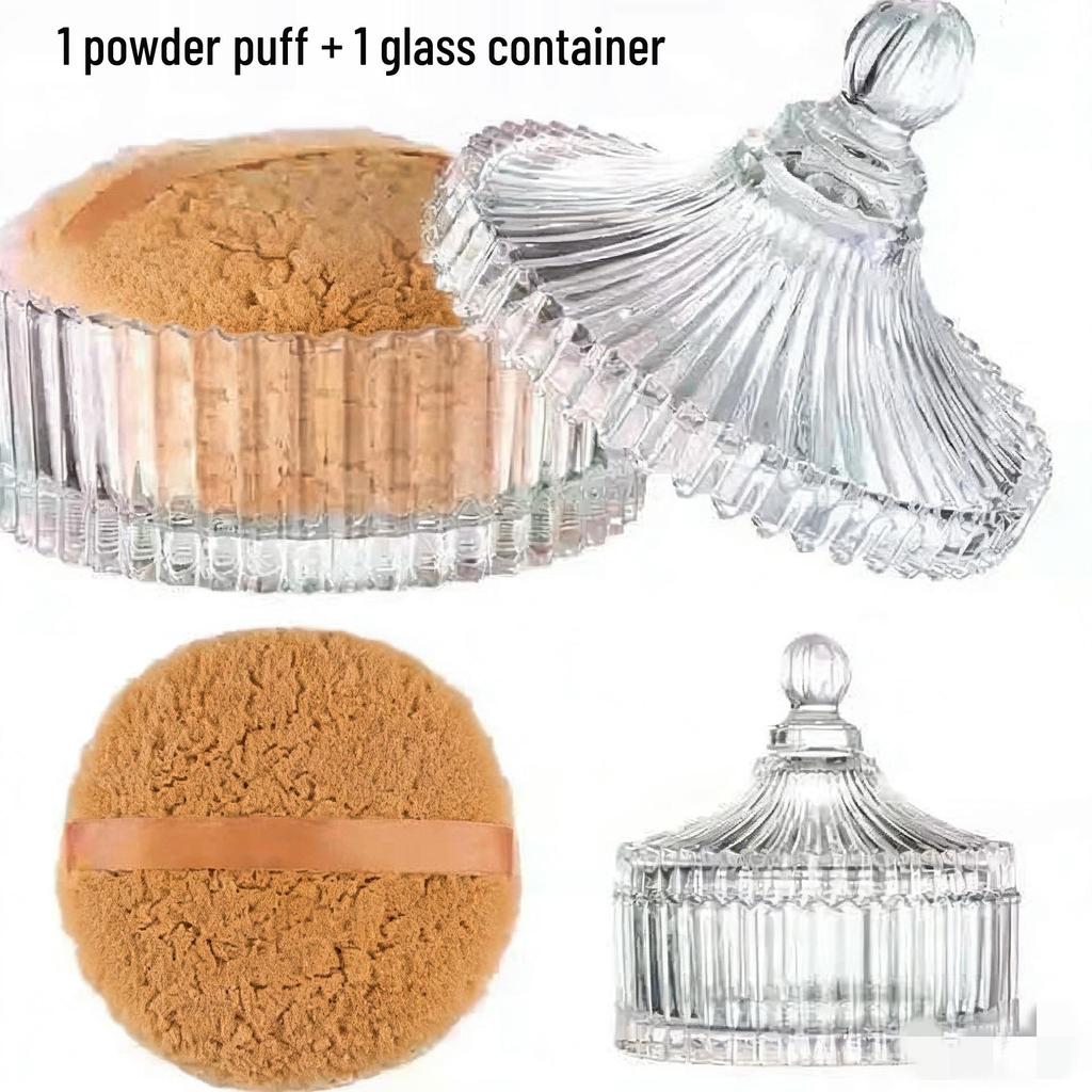 Large Nian Gao Fluff Setting Powder Cushion - Cotton Candy Flocked Powder Puff