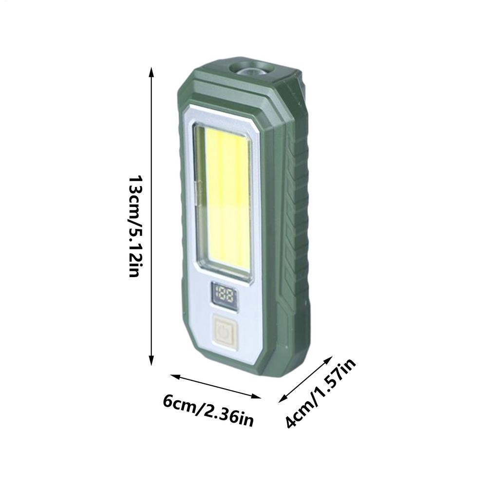 Work Light 1200mAh Magnetic LED Bright Flashlight Digital Display Rechargeable Camp Light For Camping Outdoor Tent Garage Shop