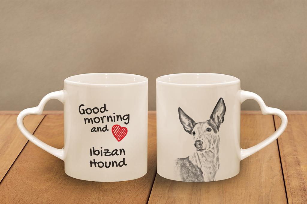 Ibizan Hound, Ibizan Podenco, Ibizan Warren Hound – Cup with a dog, adorable cup with a heart-shaped handle | Art-Dog