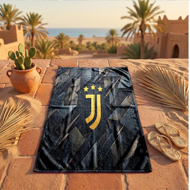 Asciugamano da Spiaggia in Microfibra con Stampa Juventus FC Asciugatura Rapida Assorbente Grande Asciugamano per Spiaggia Nuoto Viaggio