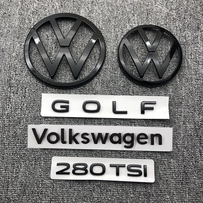 For VW Volkswagen Jetta MK5 Golf Car front badge logo covered ABS sticker For Volkswagen Golf 5/6/7/7.5/8 280TSI front and rear