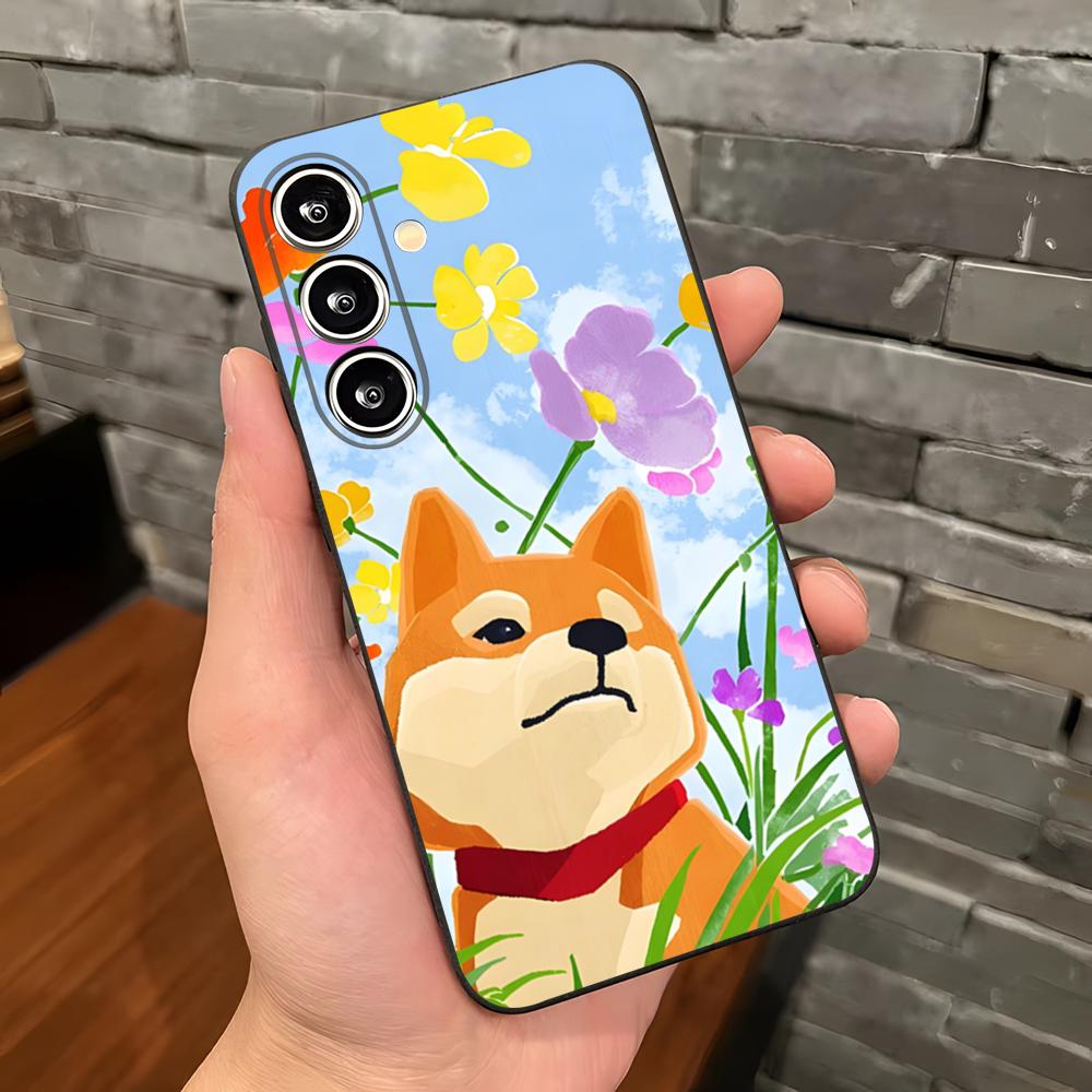 

Милый чехол для телефона с Сиба-ину для Samsung S26 S25 Plus S20 S20 Plus S22 Ultra S23 FE S21 Plus S21 Ultra Мягкий чехол Samsung S23