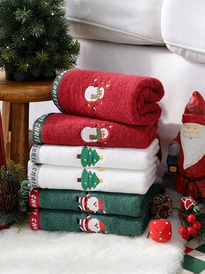 Toalha Songwol Natal Bling Bling 140g Toalhas de Algodão (12 folhas)