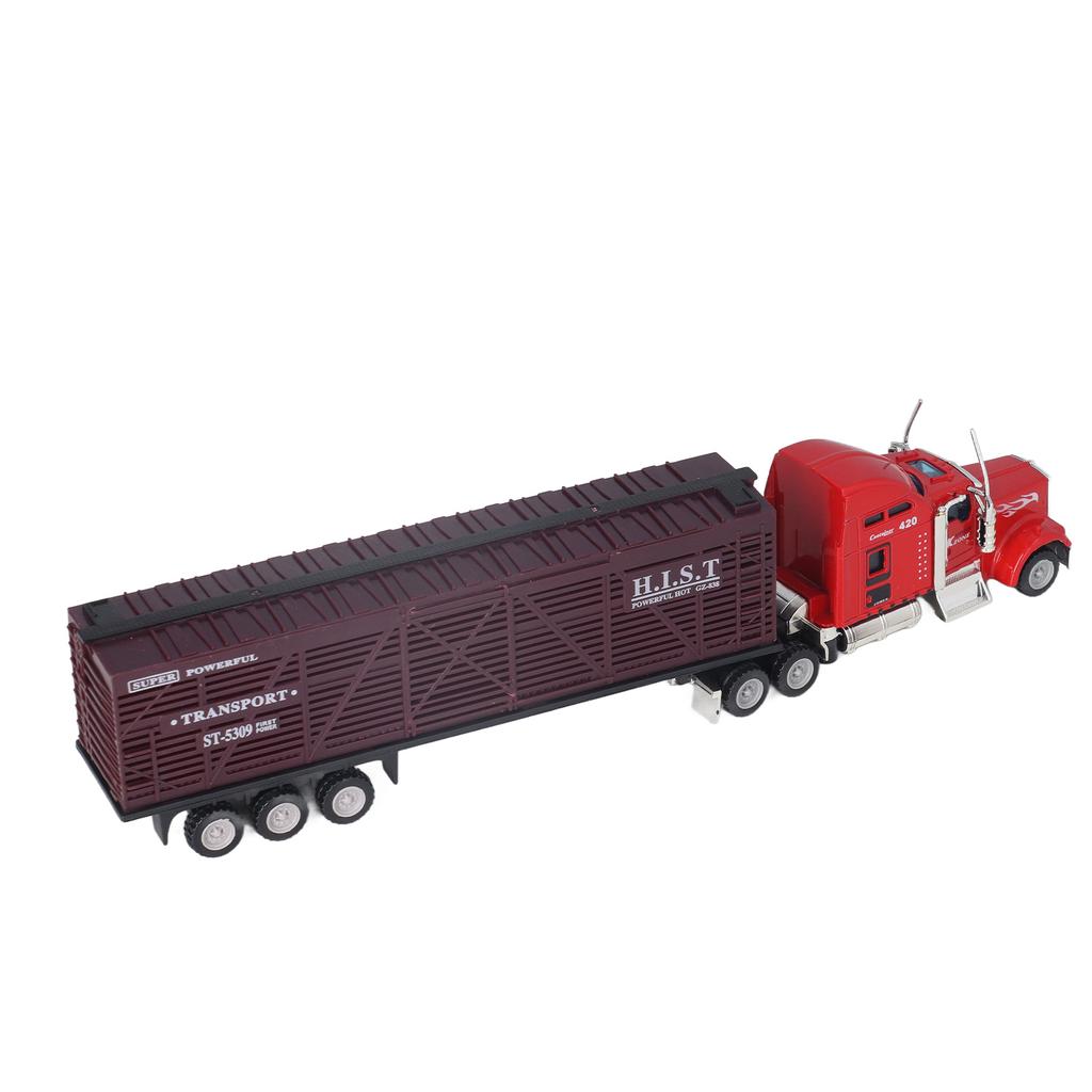 1:65 Pull Back Trucks Realistic Exquisite Interactive Alloy Pull Back Transport Cars Model Toy for