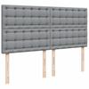 Vidaxl Letto Continentale Con Materasso, Grigio Chiaro, Tessuto, 180X200Cm