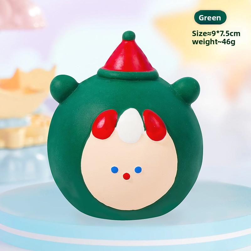 Pet Latex Toy Christmas Elk Animal Spherical Toy for Relieving Boredom and Venting for Small-sized Dogs Toys