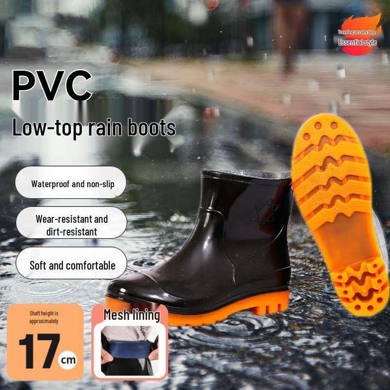 Men s Low-Cut Work Rain Boots