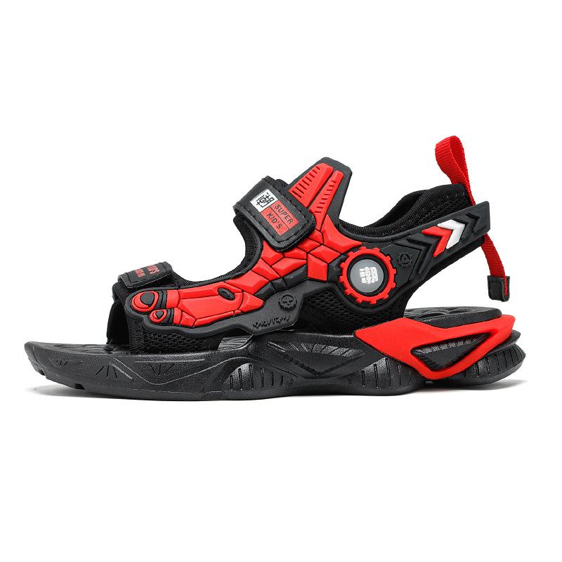 Boys sandals 2025 summer new middle-aged and older children's non-slip soft-soled school shoes beach shoes